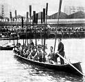 Regatas de traineras. El Kaiku, de Sestao, vencedor en la regata de honor de la Bandera Villa de Bilbao. 2 de septiembre de 1934